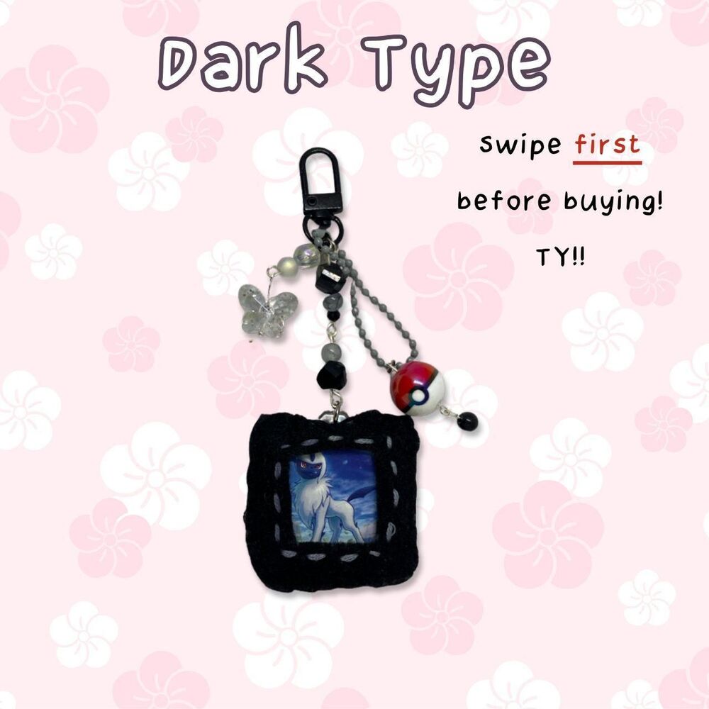 Dark type Pokemon Custom Keychain